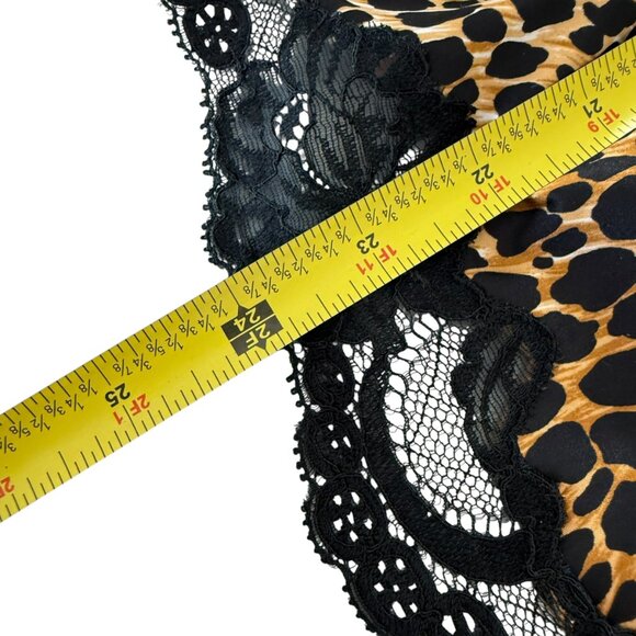 Dolce Gabbana Camisole Pyjama top leopard print VTG Lace detail Small slit - Picture 15 of 15